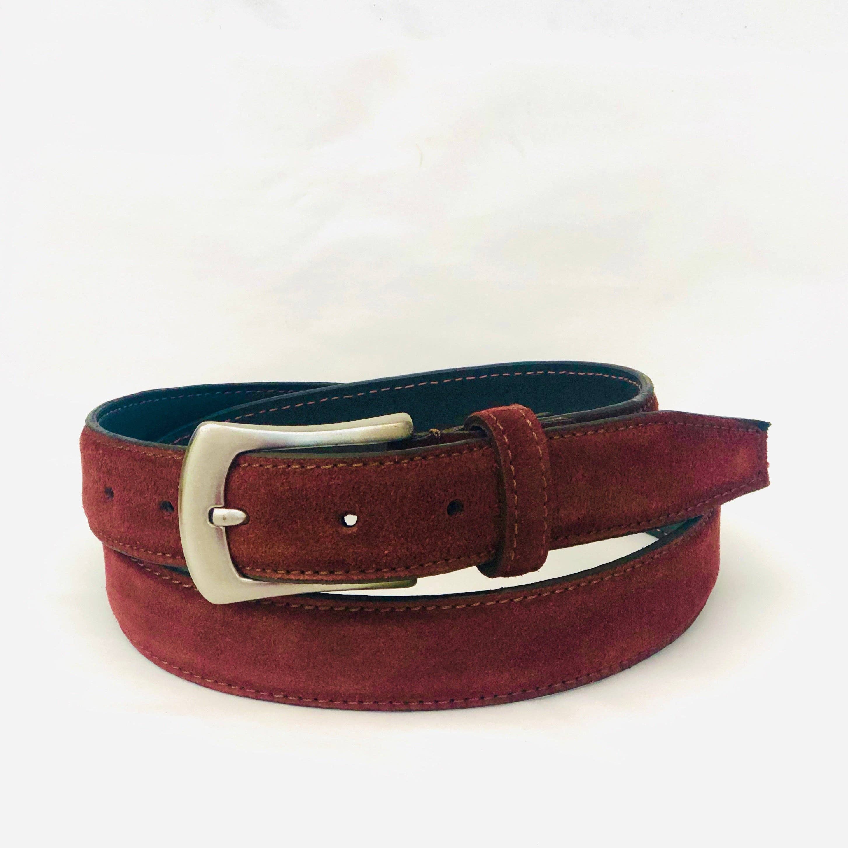 Hydestyle London – wholesale Belt – Women's – Womens' Suede Leather Belt #BL36-Chocolate Brown2