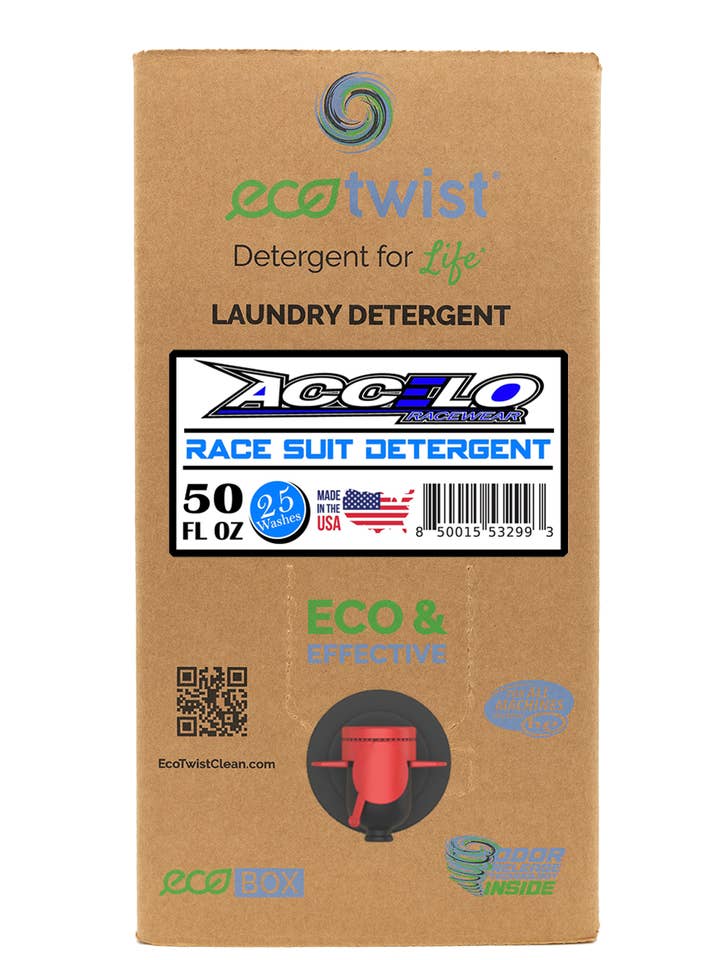 Accelo Racewear Suit Laundry Detergent: Zero Scent for wholesale by EcoTwist Clean, Inc