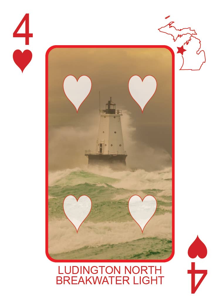 Phil Stagg Photography - Wholesale Playing Cards - LIGHTHOUSES OF MICHIGAN - Playing Cards - Euchre Friendly30