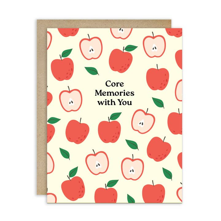 Core Memories Asian Greeting Cards | Cut Fruit Apple Snacks for wholesale by Cute Asian Cards