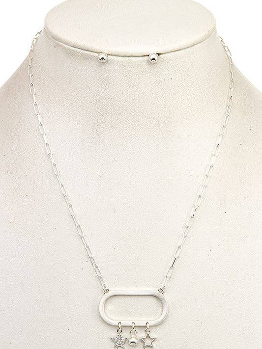 MULTI STAR PENDANT NECKLACE SET for wholesale by Andrea Bijoux