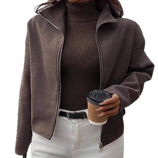 COFFEE fashionable fleece outerwear for women for wholesale on Faire7