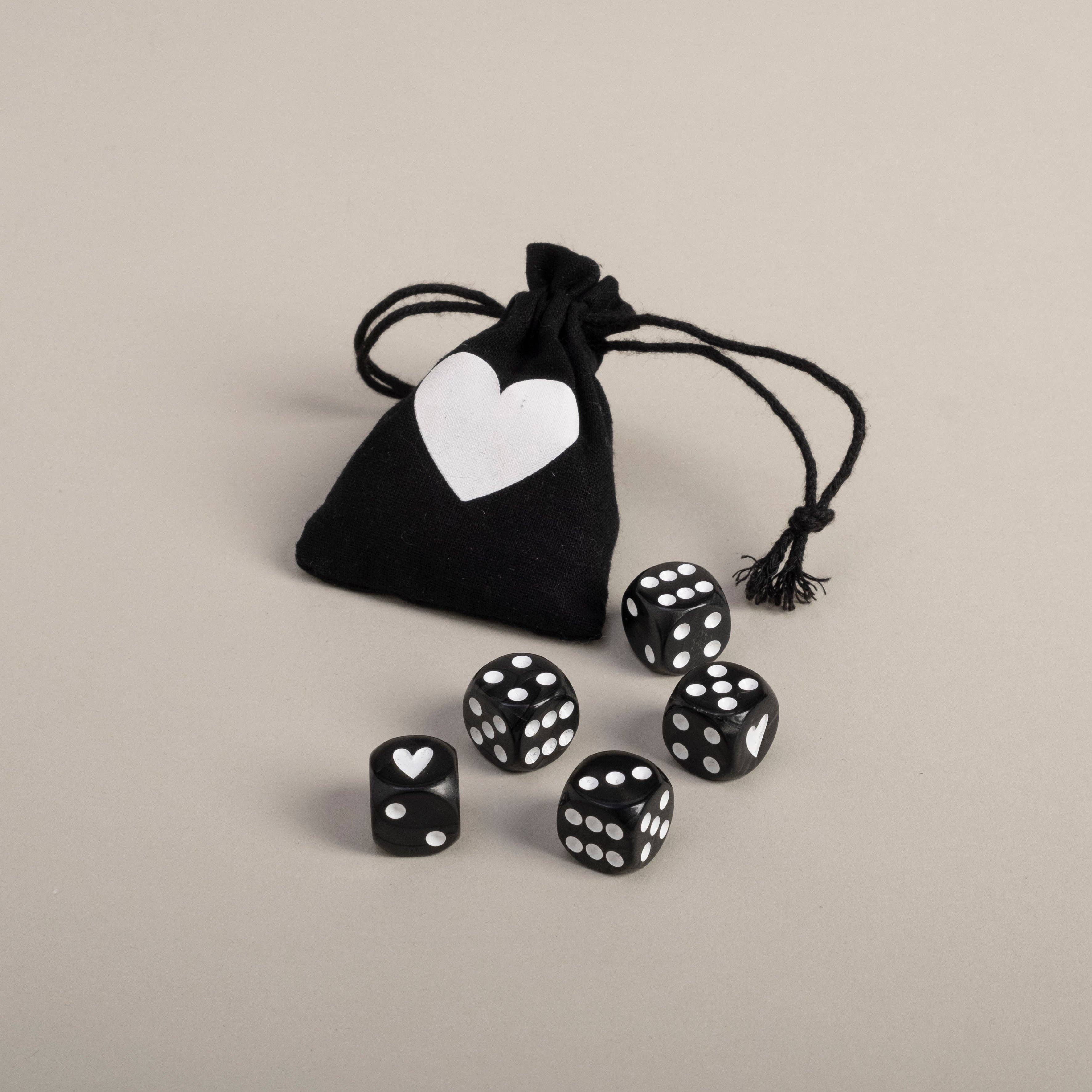 Eulenschnitt – wholesale Dice – Black dice set (VE = 8 sets)1