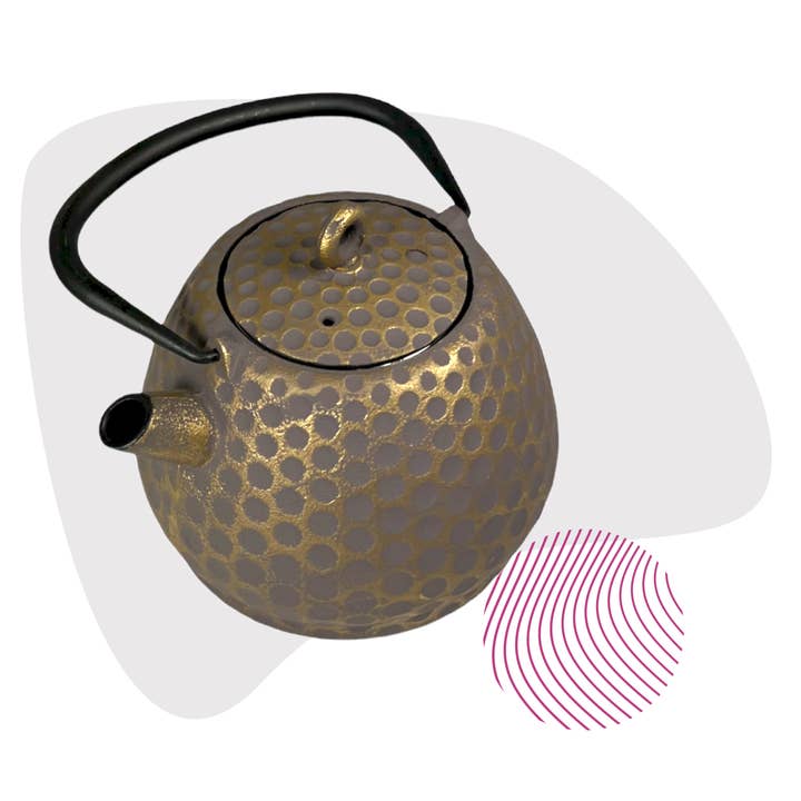 Ja-Unendlich - Wholesale Tea Pot - Gulu cast iron teapot, 1.5l grey-gold