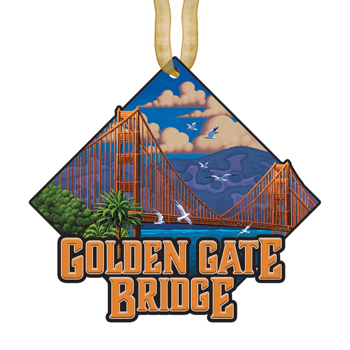 Boardwalk Puzzle Company - Wholesale Ornament - Golden Gate Bridge - Ornament0