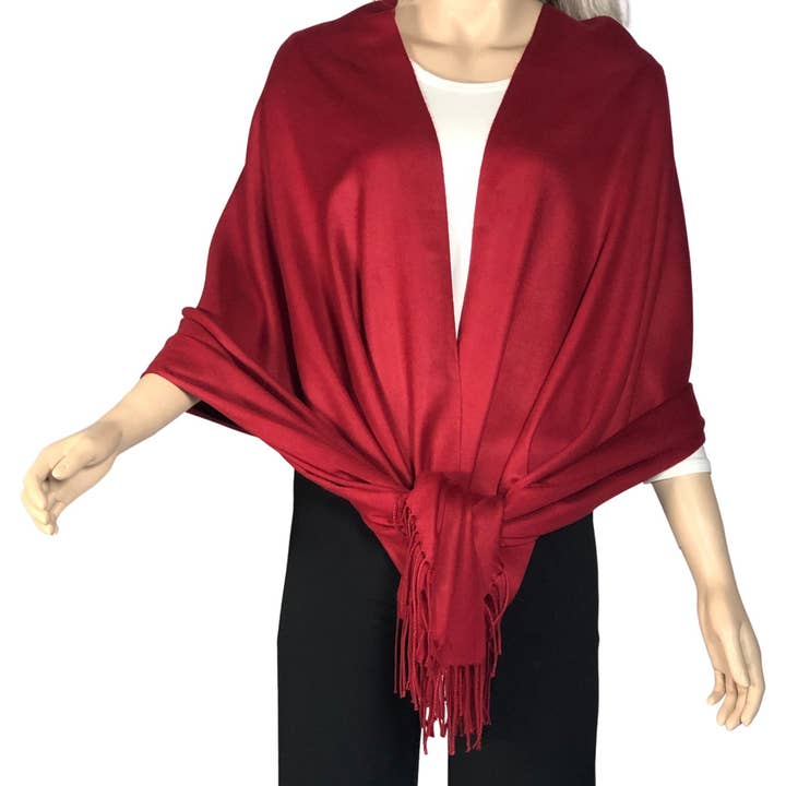 3713 - Cashmere Blend Shawls - Solid and Two Tone for wholesale by The Magic Scarf Company
