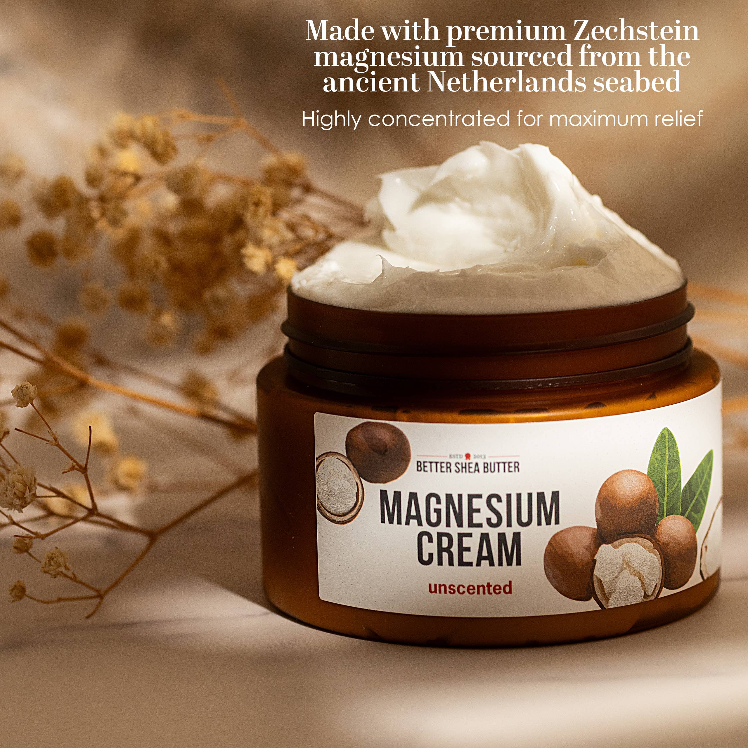 Better Shea Butter - Wholesale Body Cream/Lotion - Magnesium Cream (Unscented) for Sleep and Relaxation1