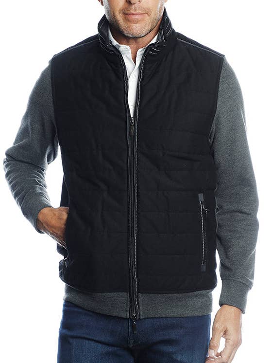 Grå med svart quiltad front för wholesale av Luchiano Visconti