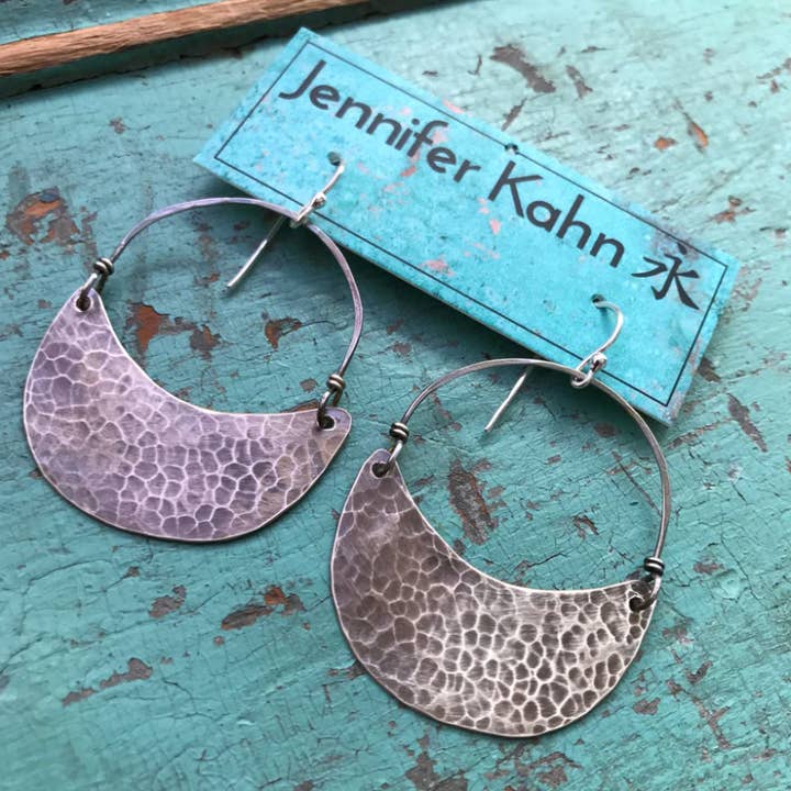 Jennifer Kahn Jewelry - Wholesale Dangle Earrings - Silver Crescent Earrings4