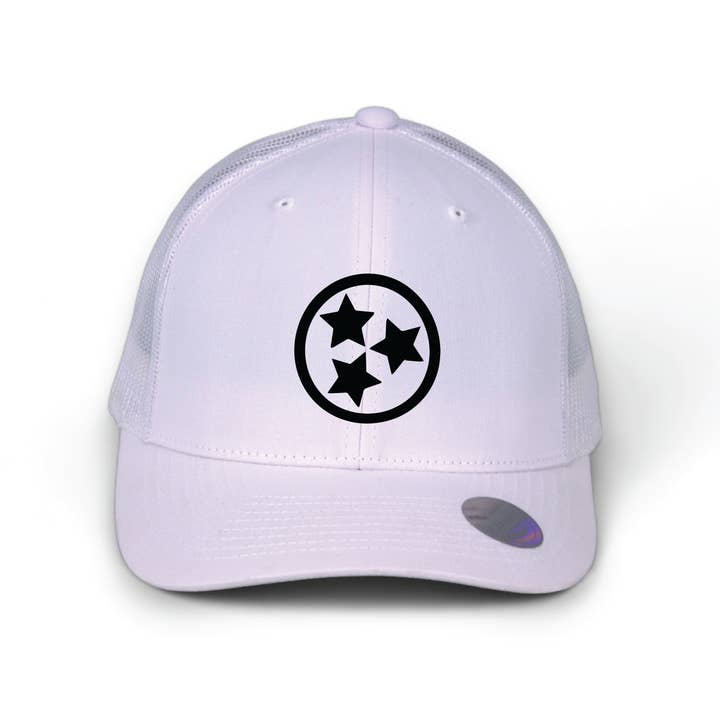 Cotton Mule - Wholesale Trucker Hat - Unisex - Black Silicone Tristar Trucker Hats3