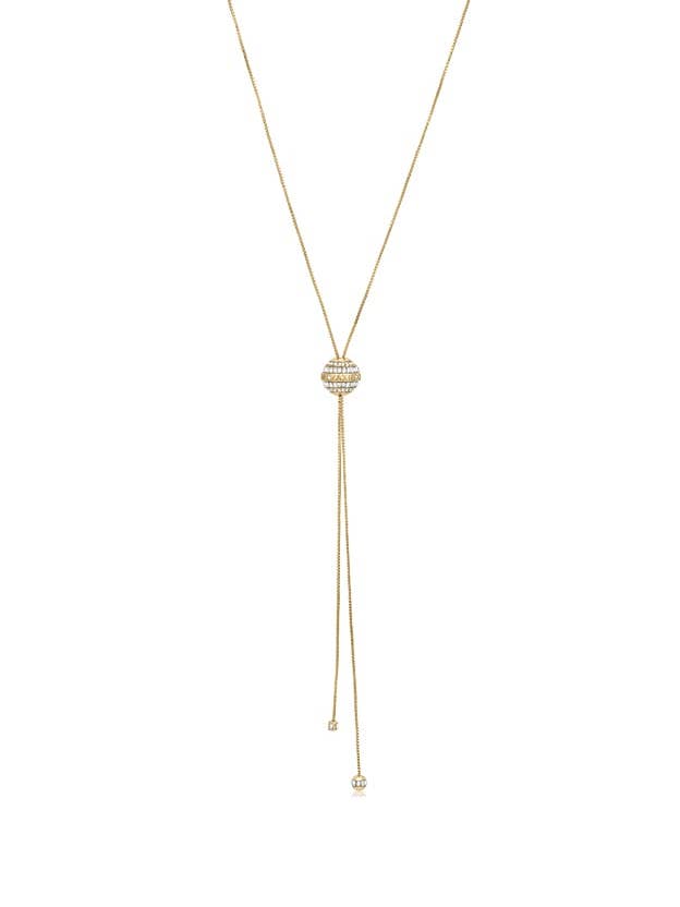 Gift from Leo Gold Lariat Necklace for wholesale by ZAXIE by Stefanie Taylor