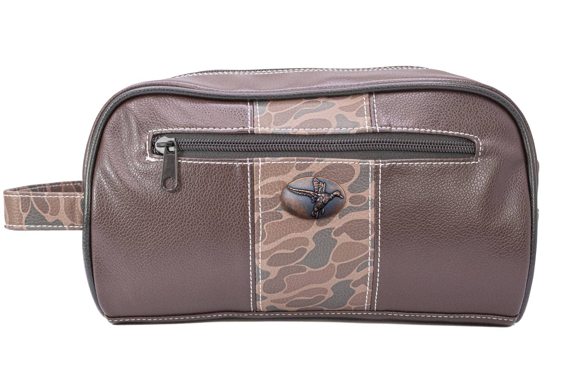 Zep-Pro - Wholesale Toiletry Bag - Men's - Mallard Brown Pebble Old School Camo Men's Toiletry Dopp Bag.0