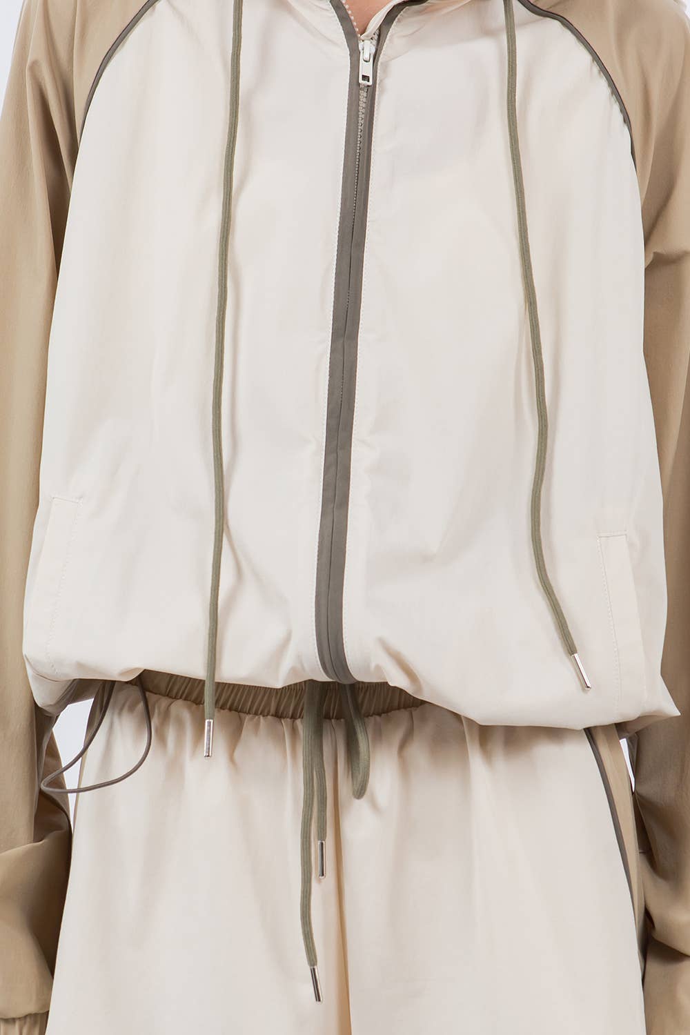 Whiteroom+Cactus - Wholesale Windbreaker - Women's - ZIP UP COLOR BLOCK WINDBREAKER12