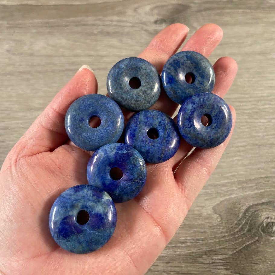 Keystone Crystals - Wholesale Spiritual Stone/Crystal - Donut Pi Stone 30mm Gemstone Pendant –  Strung or Plain31