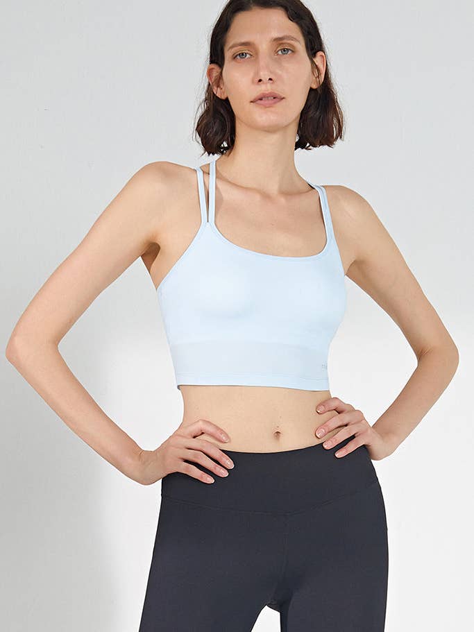 Crossed Back Yoga Bra Cami for wholesale by Titika Active