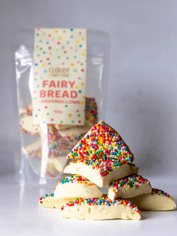 Fairy Bread Marshmallows for wholesale by Cloudy Confections