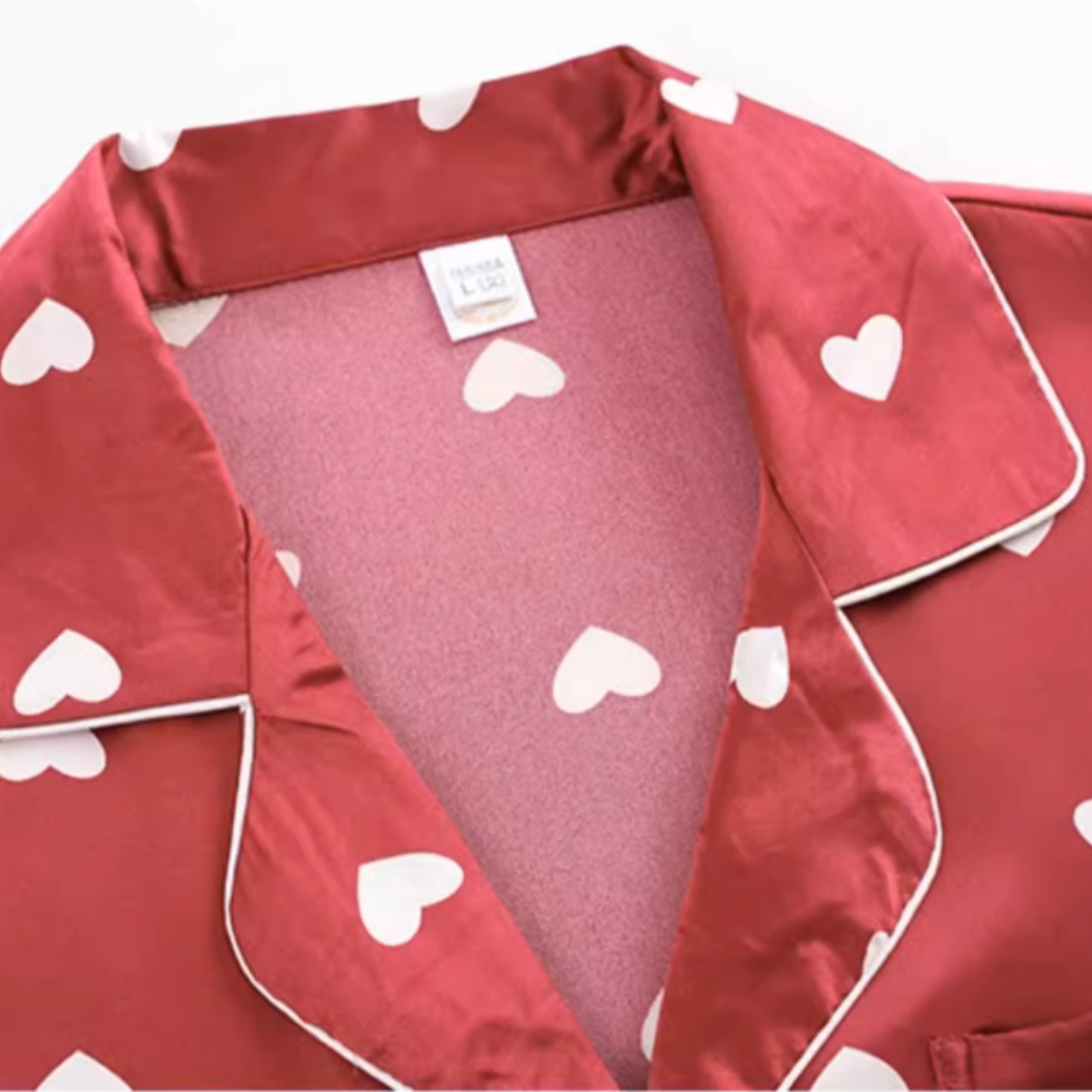 DrifWoo - Wholesale Sleepwear Set - Women's - Romantic Red Heart Satin Pajamas Women Set Gift for Her2
