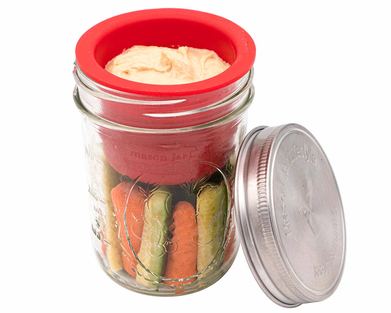 Mason Jar Lifestyle - Wholesale Food Storage Container - Mason Jar Divider Cup for Salads, Dips, and Snacks6