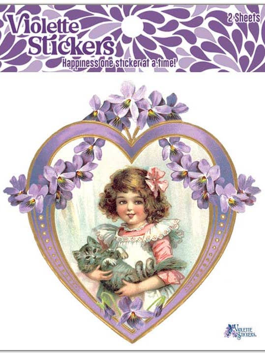 K121 Violette Heart Sticker Stickers for wholesale by Violette Stickers