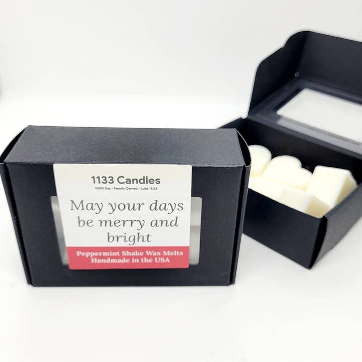 1133 Candles – wholesale Wax melt – Peppermint Shake Wax Melts | Christmas Gifts1
