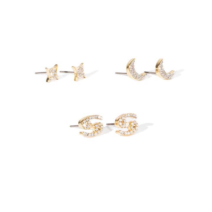 DM Merchandising - Wholesale Stud/Post Earrings - Soul Stacks Star Sign Mix & Match Earring Stacks Assortment9