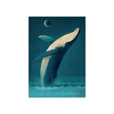 East End Prints - Greetings Cards & Postcards - Vente Cartes postales - Carte Postale Baleine à bosse par Dieter Braun