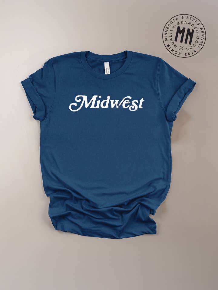 T-shirt com Estampa Midwest por atacado de Minnesota Sisters