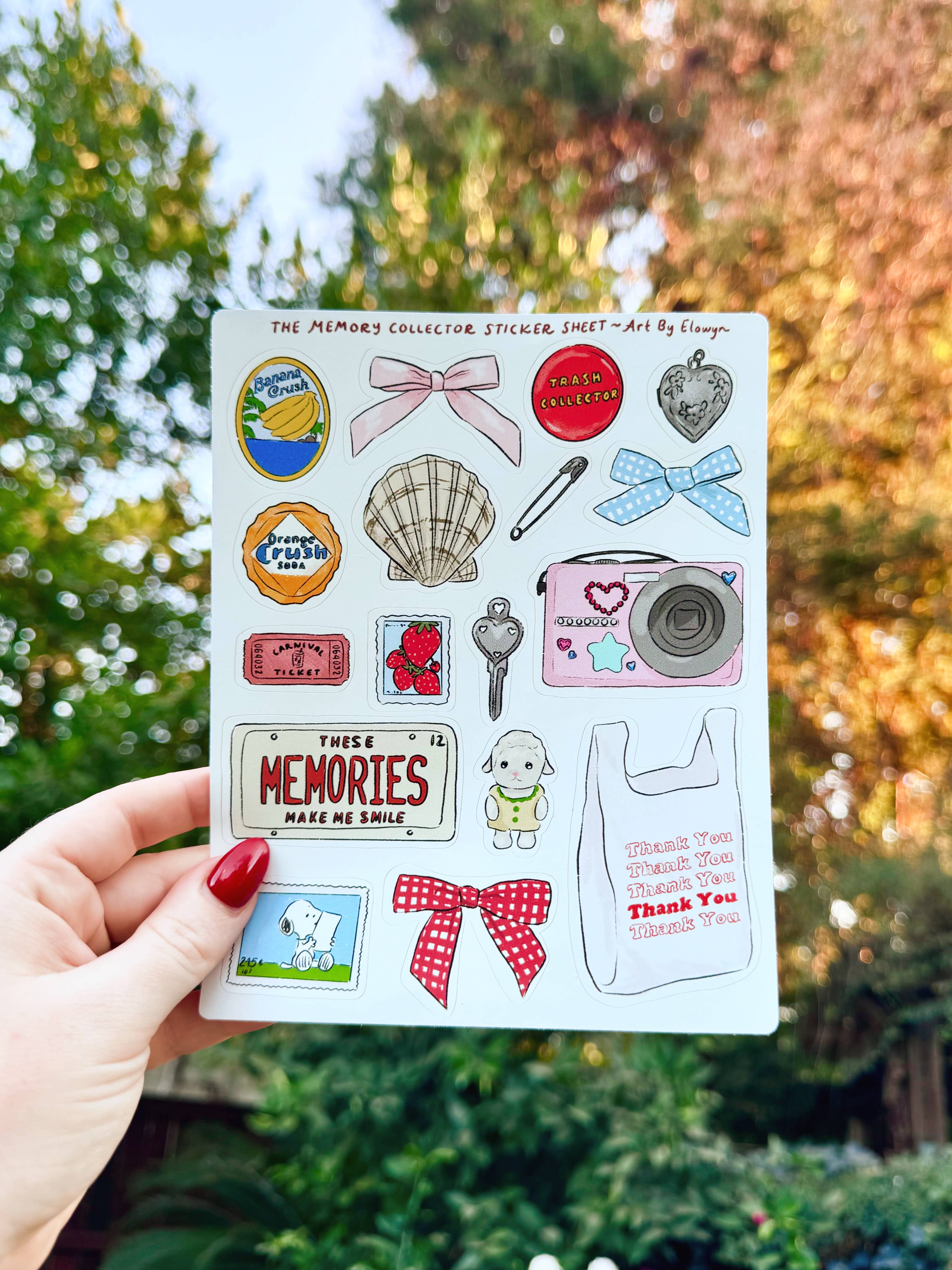 Art By Elowyn - Wholesale Sticker - 5x7 The Memory Collector Sticker Sheet1