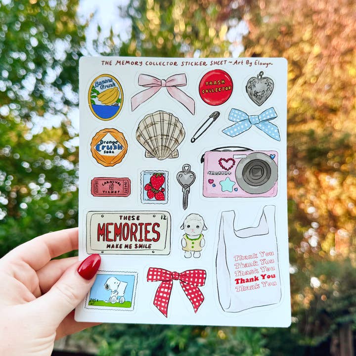 Art By Elowyn - Wholesale Sticker - 5x7 The Memory Collector Sticker Sheet1