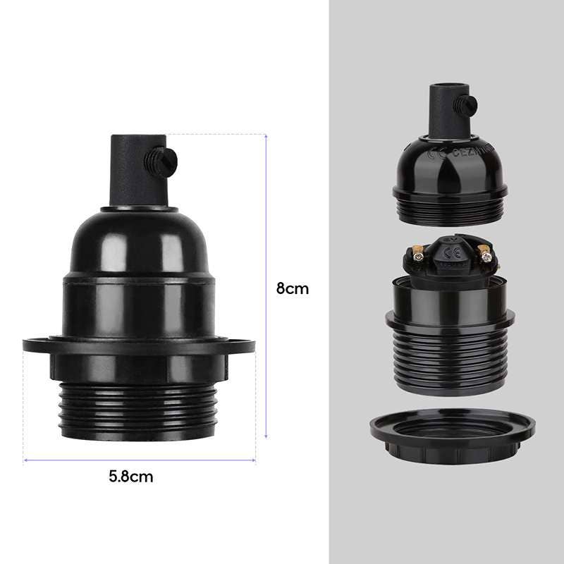 Ledsone - Wholesale Chandelier/Hanging Light - LEDSone Plug-In Hanging Pendant Light with Inline Switch in Black & Hemp~45549