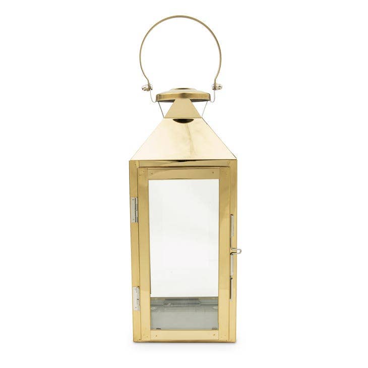 Weddingstar Inc. - Wholesale Lantern - Large Square Decorative Metal Hanging Lantern - Gold1