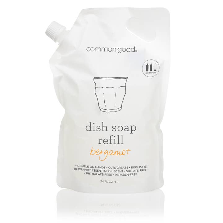 Common Good – Großhandel Spülmittel – Geschirrseife Nachfüllbeutel, 34 Fl Oz