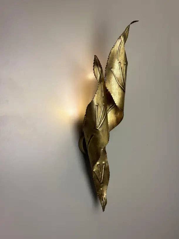 Arel Lighting - Wholesale Sconce - Nisia Hammered Brass Wall Sconce5