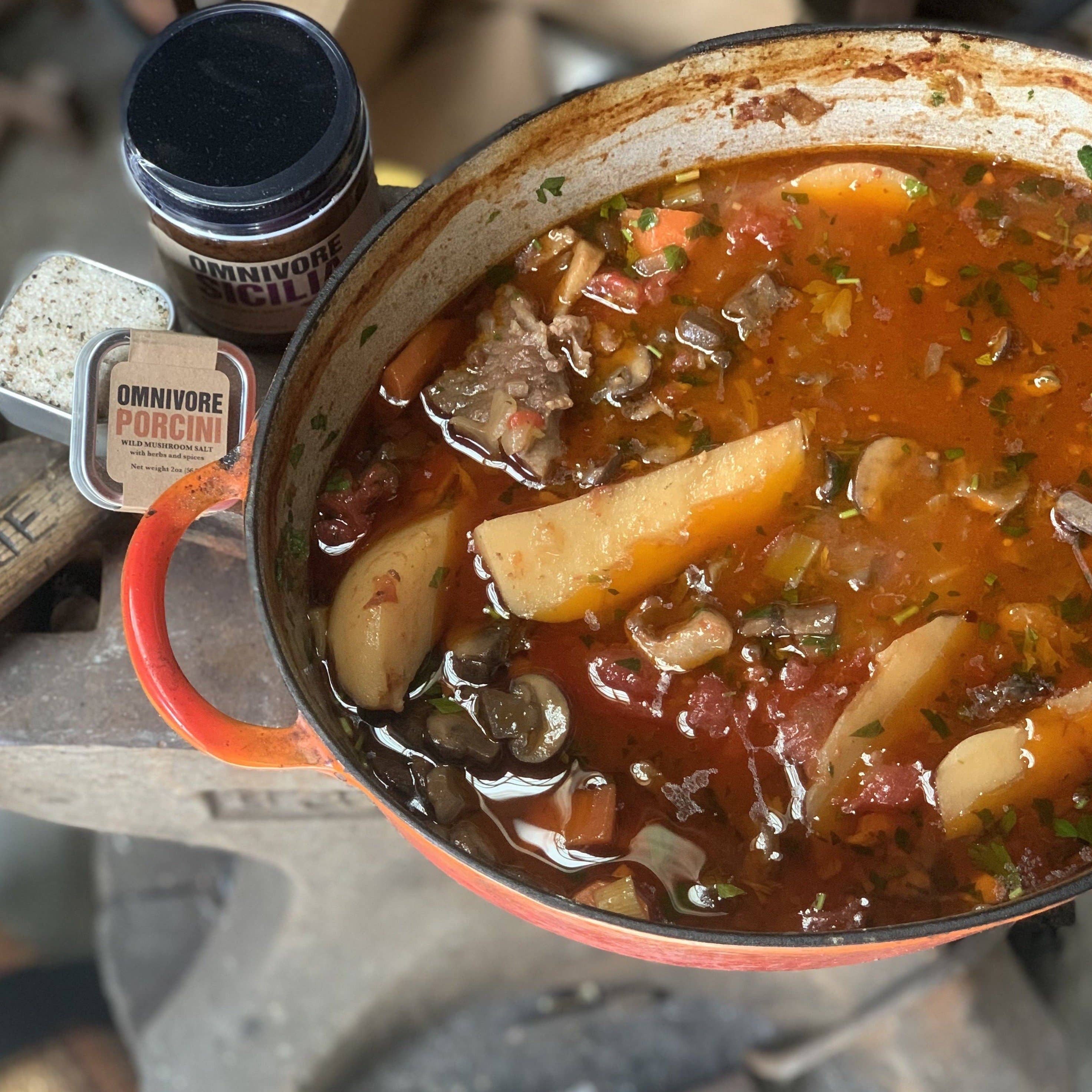 OMNIVORE LLC - Wholesale Salt - 2 oz Omnivore Wild Porcini Sea Salt blend -Tin4