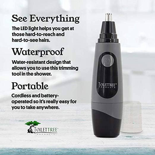 ToiletTree Products - Wholesale Nose Hair Trimmer - Rubber Grip Nose Hair Trimmer