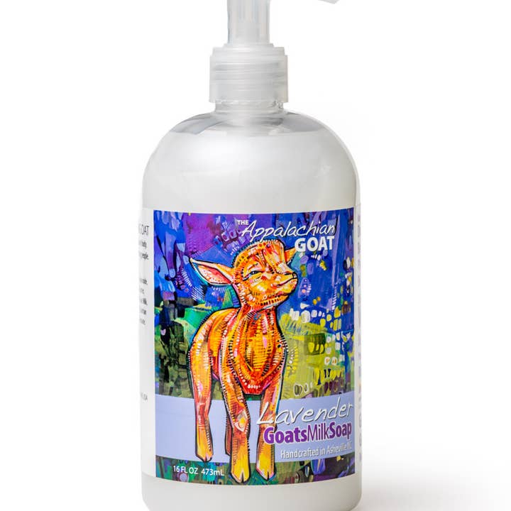 16oz Liquid Soap - Lavender Goats Milk for wholesale by The Appalachian Goat