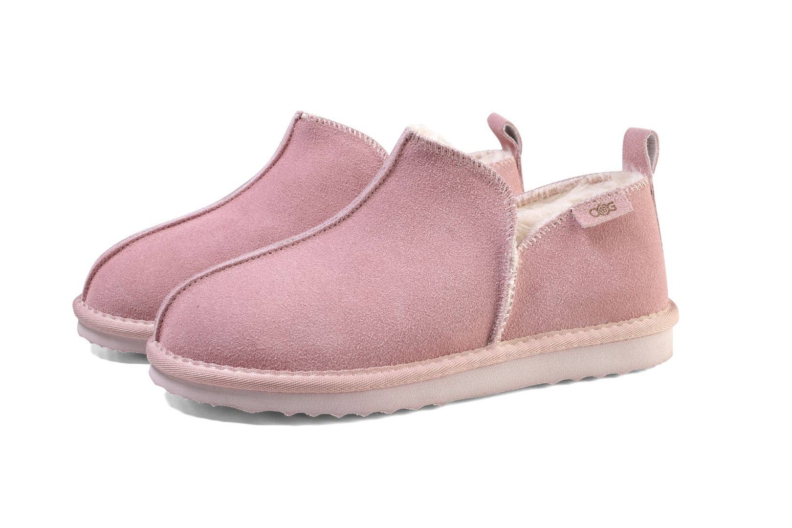 OOG - Wholesale Slippers - Women's - OOG Hausschuhe FLAMINGO ROSA (OB2028) für Damen, Slippers aus Echt-Leder, Plüsch, warm gefüttert, für Indoor und Outdoor2