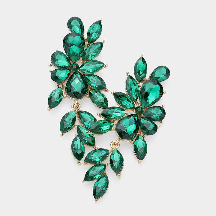 Sensibling Corp. - Wholesale Dangle Earrings - Crystal Rhinestone Marquise Dangle Evening Earrings