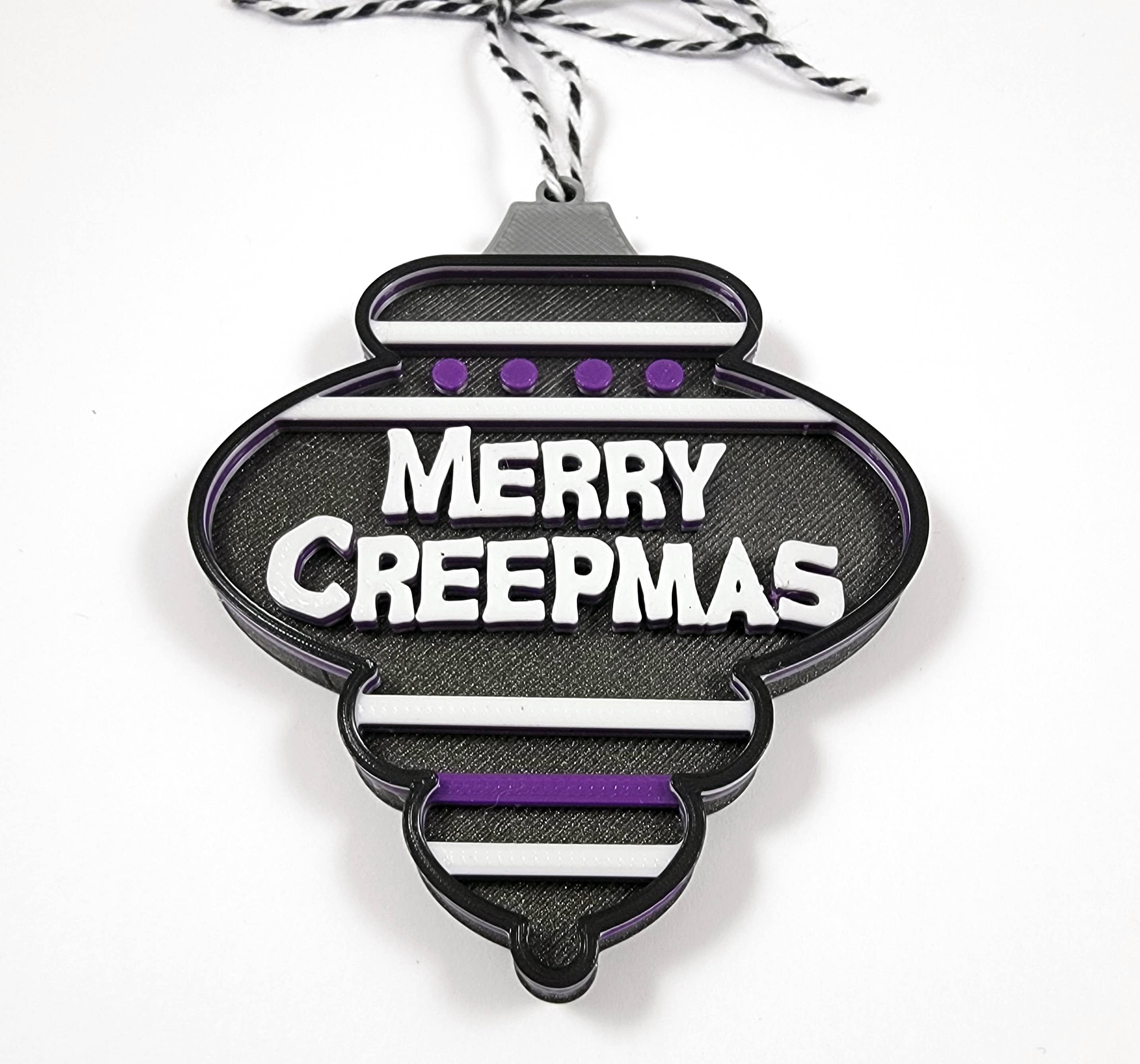 Printy Vibes - Venta al por mayor Adornos - Adorno navideño espeluznante impreso en 3D Merry Creepmas2