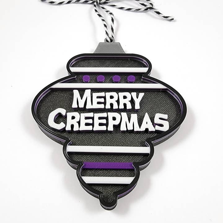 Printy Vibes - Venta al por mayor Adornos - Adorno navideño espeluznante impreso en 3D Merry Creepmas2