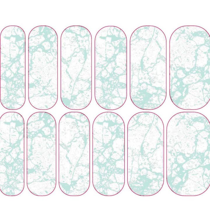 Pastel Blue Marble Decals - CLEAR for wholesale by DIPPY COW NAILS