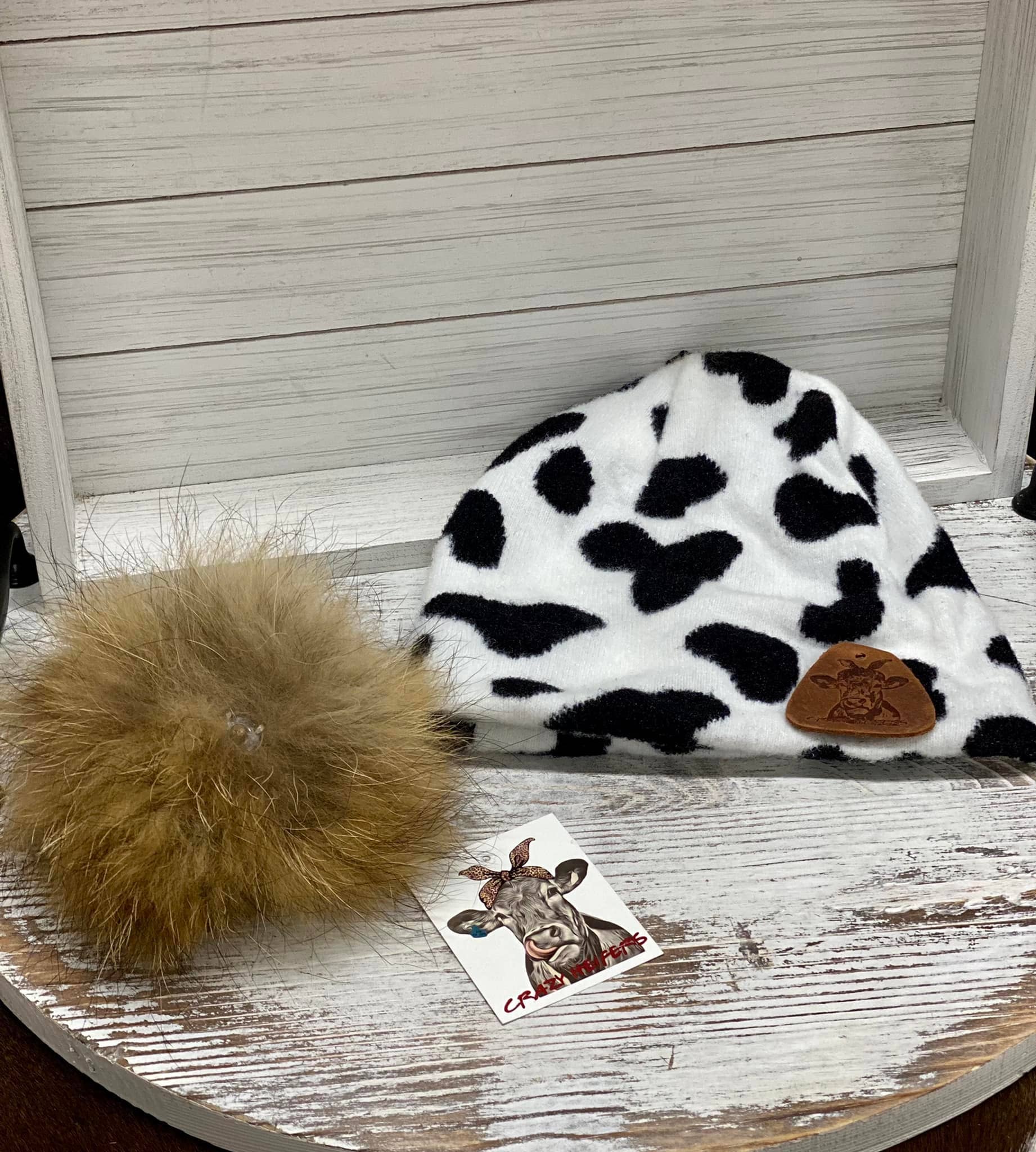 Crazy Heifers Wholesale - Wholesale Beanie - Women's - Cow Pom Beanies1