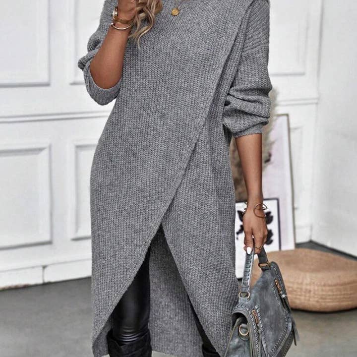 Masyal - Wholesale Dress - Women's - Women's Autumn Knitted Long Loose Suspender Dress7