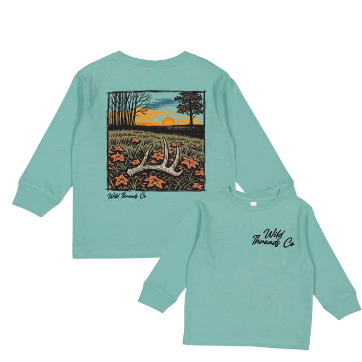 Antler Shed Long Sleeve Tee for wholesale by Wild Threads Co