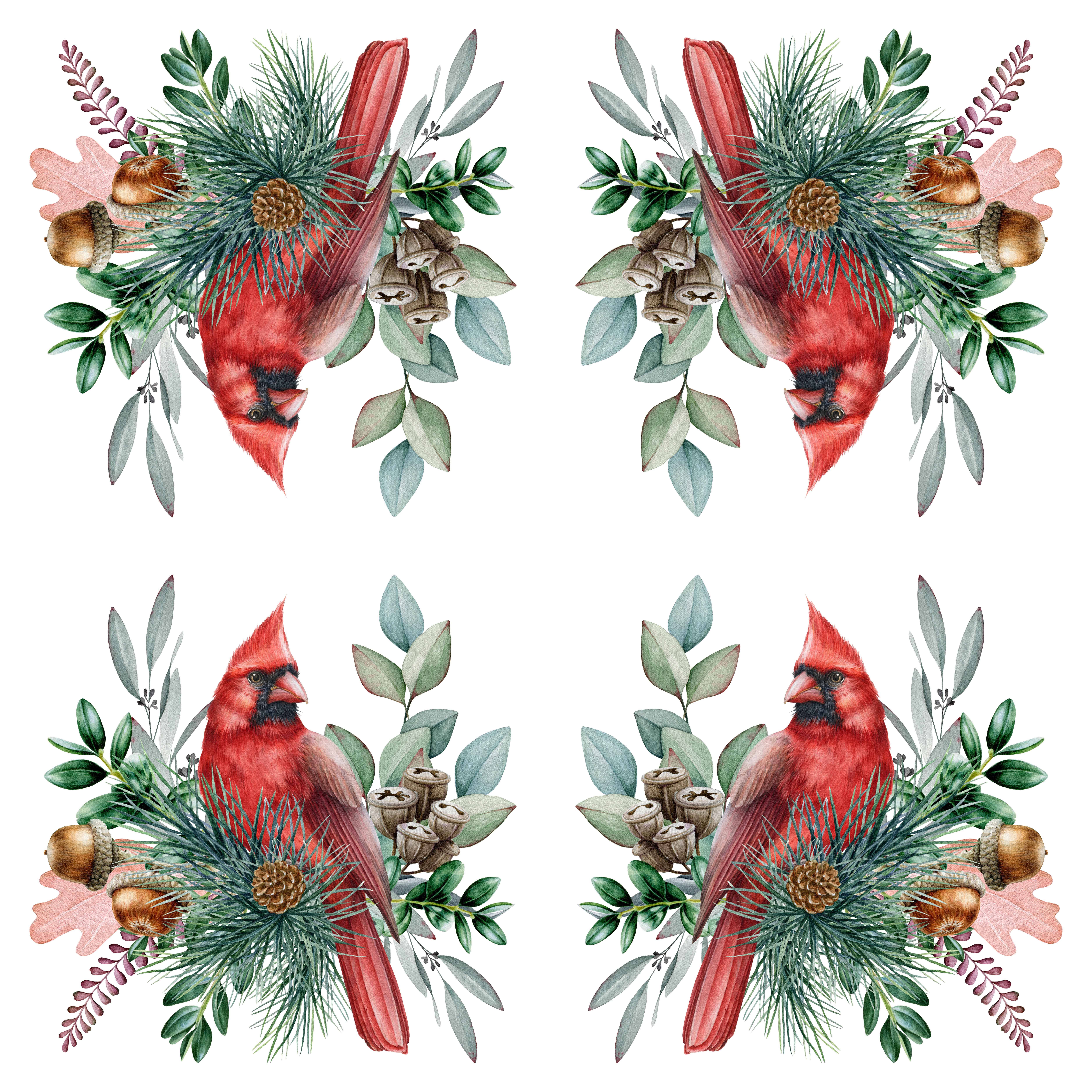 European Excellency - Wholesale Disposable Napkin - Red Cardinal Cocktail Napkins - Christmas Napkins1