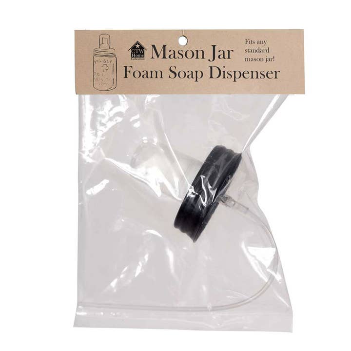 Mason Jar Foaming Soap Dispenser Lid - Black for wholesale by CTW Home Collection