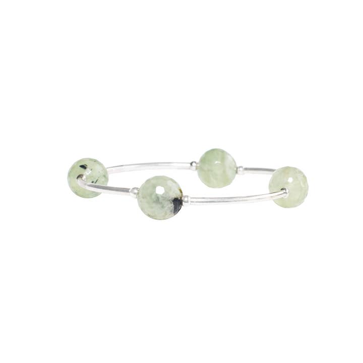 12mm Faceted Prehnite Blessing Bracelet for wholesale by Made as Intended