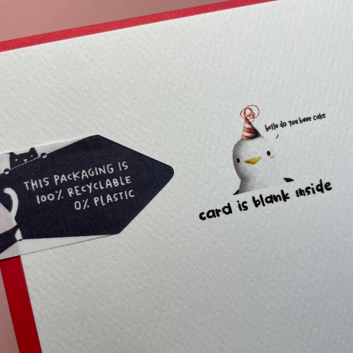 studio vcky - Wholesale Birthday Card - Greeting Card - Raccoon Cake2