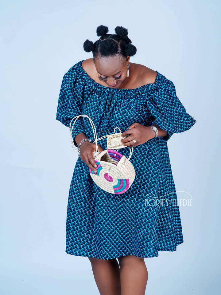 Handgewebte Rattan-Trommeltasche - Doppelschlinge für den Großhandel von Nora's Needle