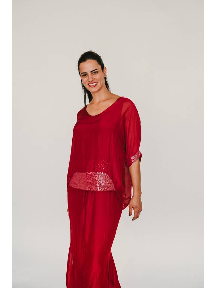 Dance in Paris - Wholesale Blouse - Women's - Top Sequin front bottom